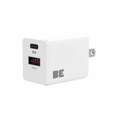 Blu Element Wall Charger Dual USB-C 20W PD and USB A White