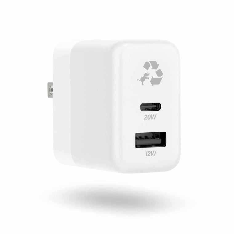 Nimble Wally Duo Wall Charger 32W PD 2-Ports USB-A/USB-C White