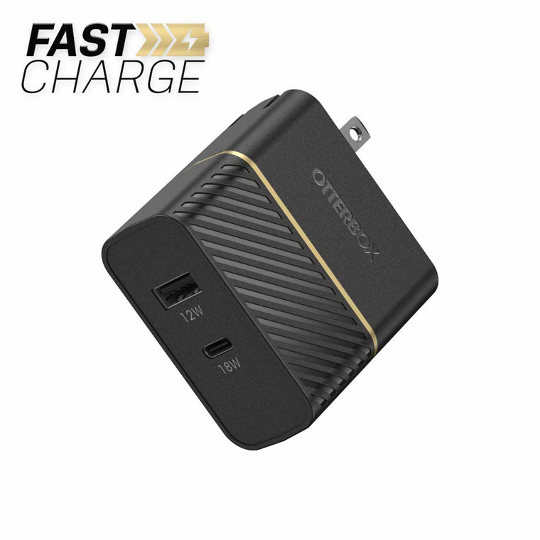 7881020 Dual Fast Charge PD Wall Charger USB-C 30W Black