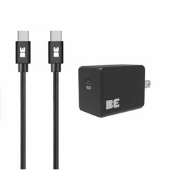 Blu Element Wall Charger USB-C 20W PD with USB-C to USB-C Cable 4ft Black