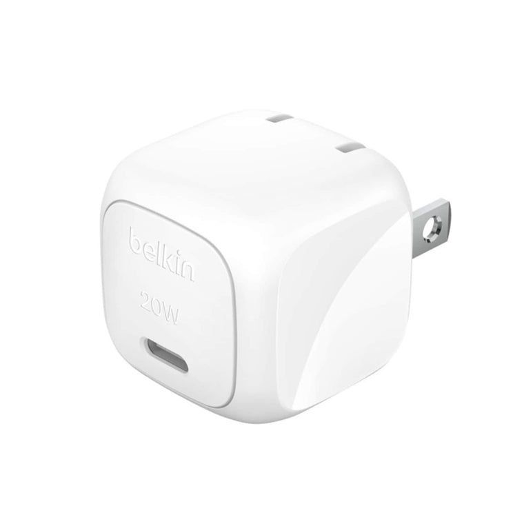WCA009dqWH 20W USB-C Cube Wall Charger With PPS White