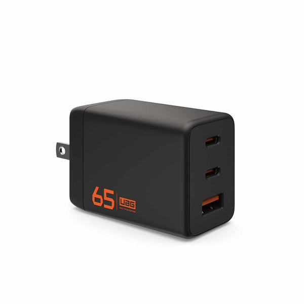 UAG SRGE 65W 3 Port GAN Wall Charger Black