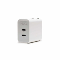 mophie Wall Charger 45W PD 2-Port USB-C White