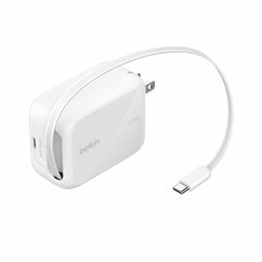 Belkin UltraCharge Retractable GaN Wall Charger 45W White