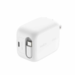 Belkin UltraCharge Retractable GaN Wall Charger 45W White