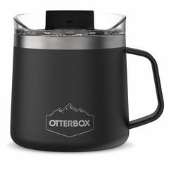OtterBox Elevation 14 Tumbler Mug with Closed Lid Silver Panther (Black)