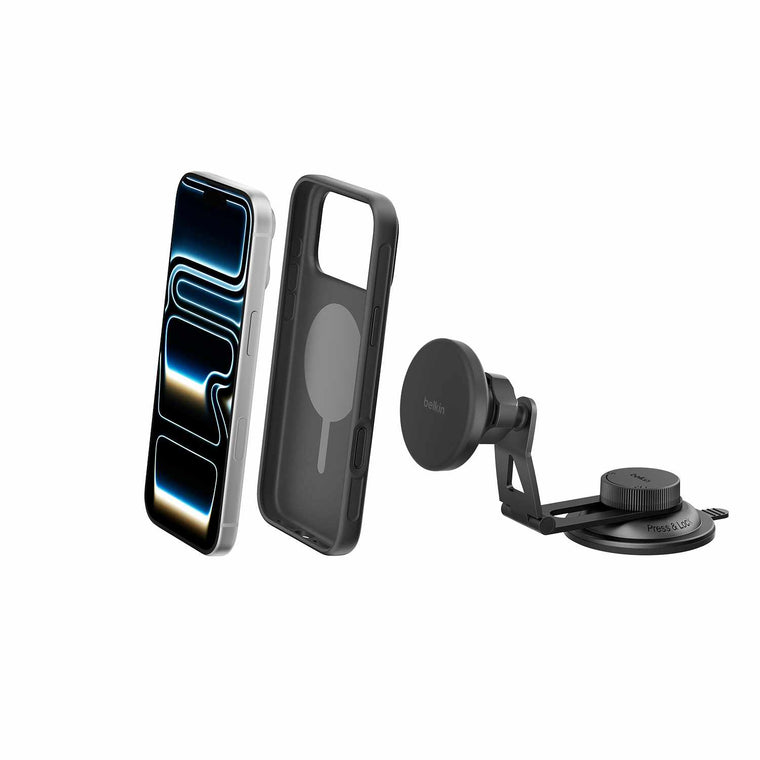 Belkin BoostCharge Qi2 Magnetic Wireless Charging EV Mount Black