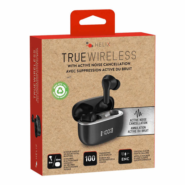 Helix/Retrak True Wireless Earbuds Noise Canceling Black