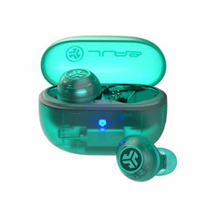 JLab Go Pop True Wireless Earbuds with Active Noise Cancellation Transparent Teal
