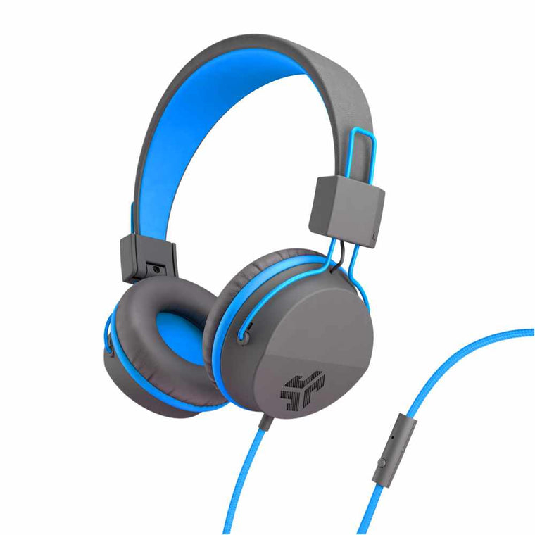 IFCHJKSTUDIORGRYBLU6 JBuddies Over Ear Folding Headphones Blue/Grey