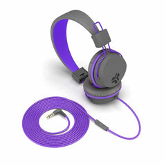 JLab JBuddies Studio Over Ear Folding Kids Headphones Purple/Gray