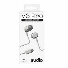Sudio V3 Pro Wired Type-C Headphones White