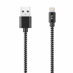 Blu Element Braided Charge/Sync Lightning to USB-A Cable 4ft Zebra