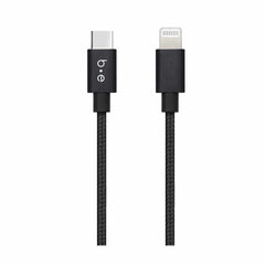 Blu Element Braided Charge/Sync USB-C to Lightning Cable 4ft Black