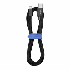 Blu Element Braided Charge/Sync USB-C to Lightning Cable 4ft Black