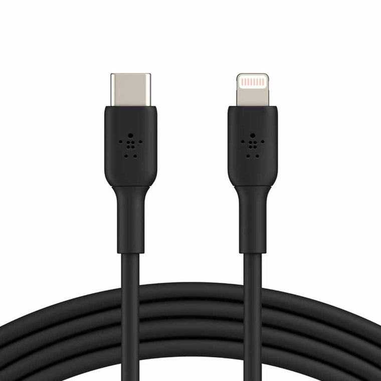 CAA003bt1MBK BoostCharge USB-C to Lightning Cable 3ft Black