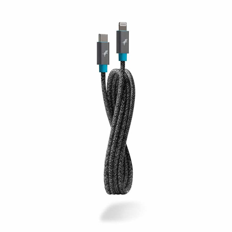NBUSBCLTG1MSGRY PowerKnit USB-C to Lightning 3ft 60W PD Fast Charge Cable Space Gray