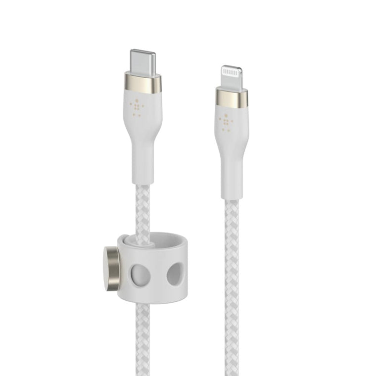 CAA011bt2MWH BoostCharge Pro Flex USB-C Cable with Lightning Connector White