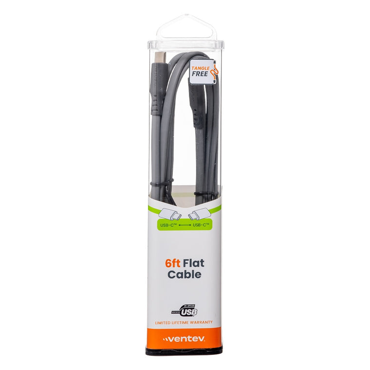 FC6GRY255970 ChargeSync Flat USB-C to USB-C Cable 6ft Gray