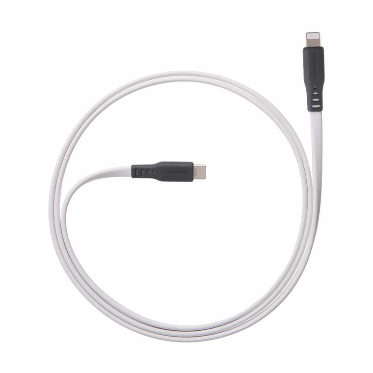 Ventev ChargeSync Flat USB-C to Lightning Cable 3ft White