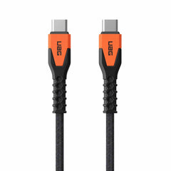 9B4413114097 Rugged Kevlar Core USB-C to USB-C Charge/Sync Cable 5ft Black/Orange