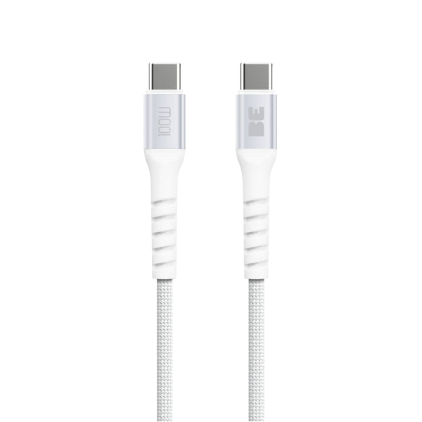 Blu Element SpeedCharge Premium Braided Cable USB-C to USB-C 6ft 100W White