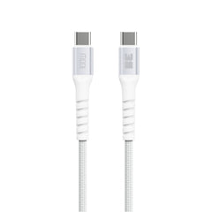Blu Element SpeedCharge Premium Braided Cable USB-C to USB-C 6ft 100W White