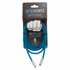 Helix/Retrak Gripcord 8ft Silicone USB-C Cable 8ft Blue