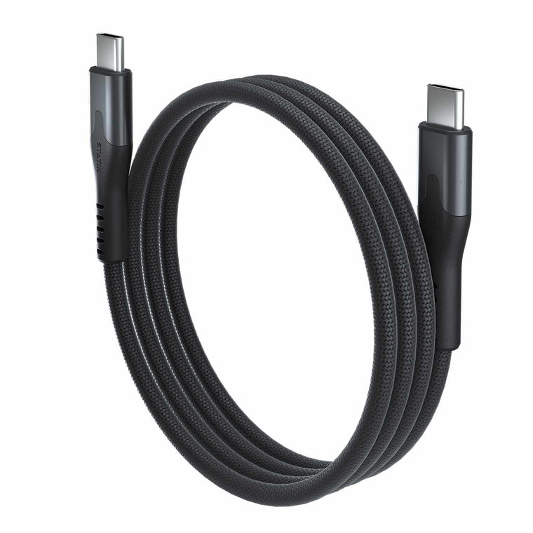 Blu Element SelfCoil Magnetic Cable USB-C to USB-C 3.3ft 100W Black