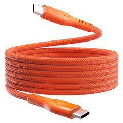 Statik MagStack Pro Charge/Sync Magnetic Cable USB-C to USB-C 6.6ft Orange