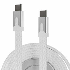 Statik MagStack Duo Apple Watch Charger and Charge/Sync Cable USB-C 5 ft White
