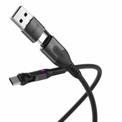 Statik PowerPivot Pro Nylon Braided Charge/Sync Cable USB-C to USB-C 3.3ft Black