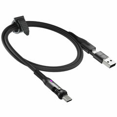 Statik PowerPivot Pro Nylon Braided Charge/Sync Cable USB-C to USB-C 6.6ft Black