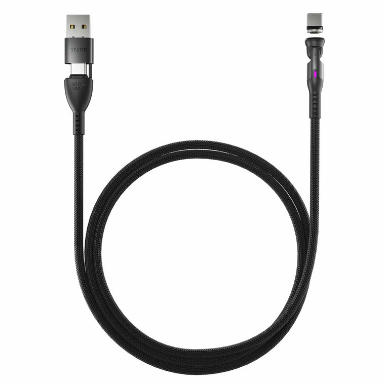 Statik 360 Pro Universal Magnetic Charge/Sync Cable 6.6 ft Black