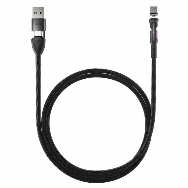 Statik 360 Pro Universal Magnetic Charge/Sync Cable 6.6 ft Black