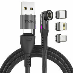 Statik 360 Pro Universal Magnetic Charge/Sync Cable 6 ft Black