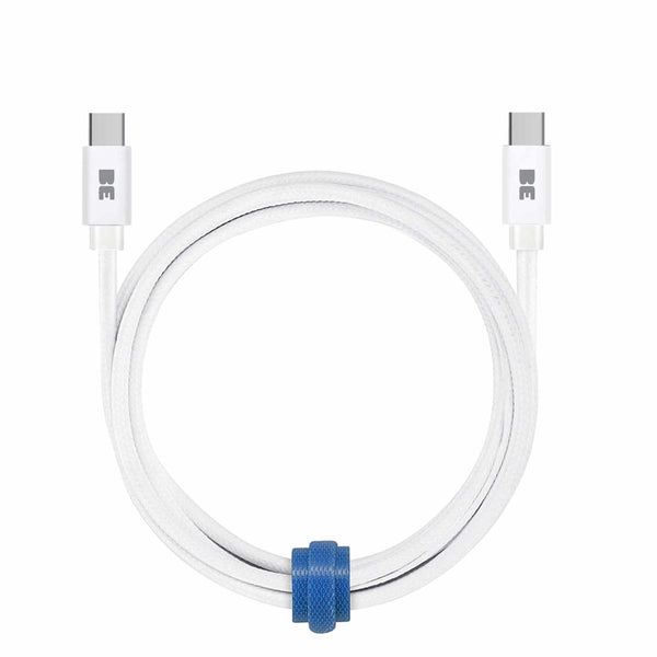Blu Element USB-C to USB-C Braided Cable 4ft 60W White