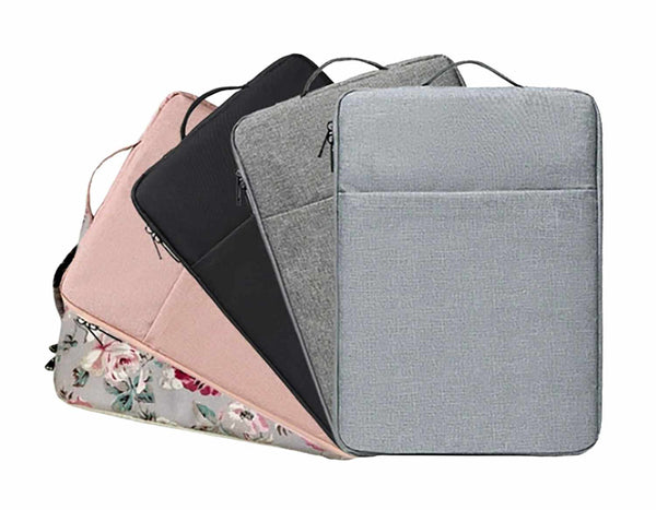 Bulk Packaging Laptop Sleeve 12-inch with Side Pocket and Handle Black