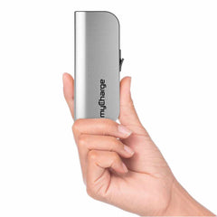 myCharge Hub Mini PowerBank 3350 mAh with Lightning and USB-C Cables Silver