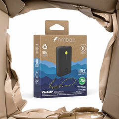 Nimble Champ 10000 mAh 20W PD Battery Dual USB-C Midnight Black
