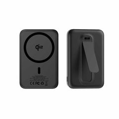 Blu Element Qi2 Wireless Power Bank with Kickstand 5K Black