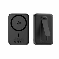 Blu Element Qi2 Wireless Power Bank with Kickstand 10K Black