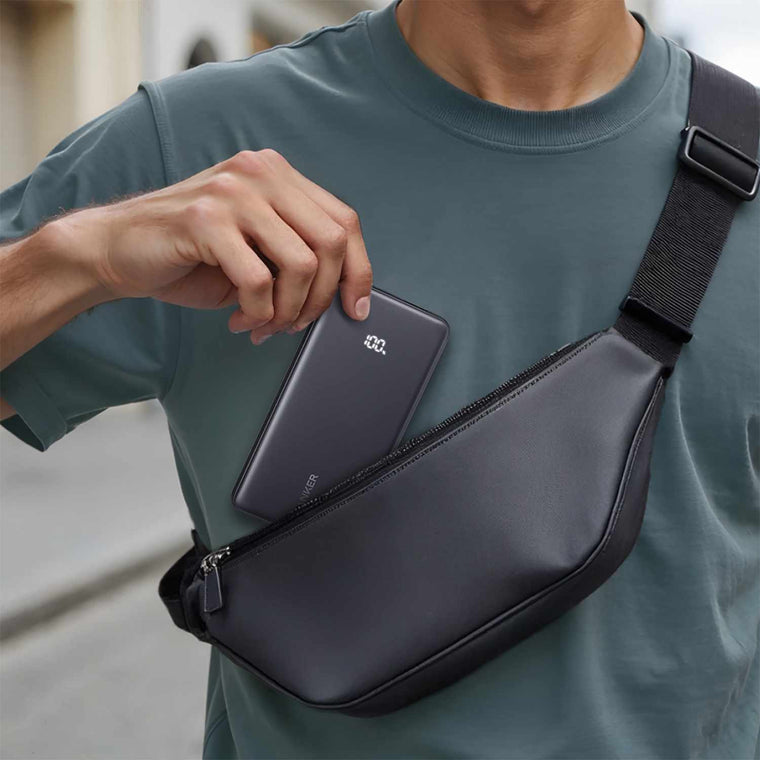 Anker Power Bank 20K Built in USB-C Cable Black