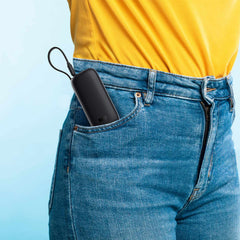 Blu Element PowerFlex 5K mAh 20W PD Power Bank with Built-In USB-C Cable Black
