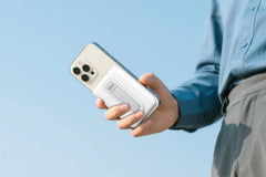 Blu Element Qi2 SLIM Wireless Power Bank with Kickstand 5K White