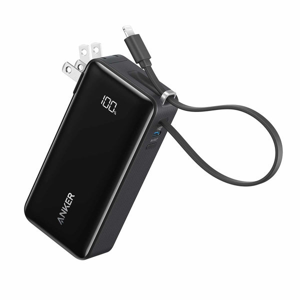 Anker Fusion 10000 mAh Power Battery Black with Built-in Lightning Cable
