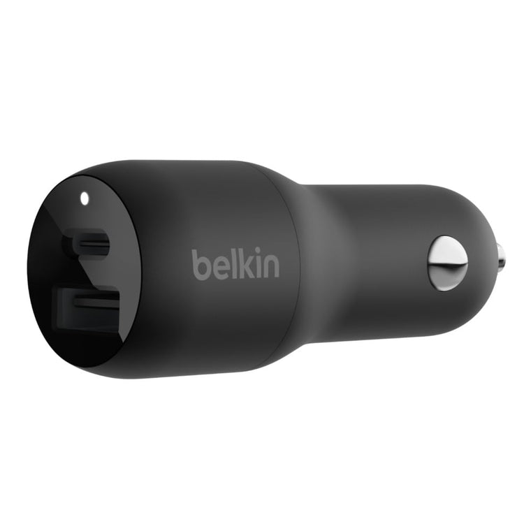 CCB004btBK 37W Dual USB-C/USB-A Power Delivery PPS Car Charger Black