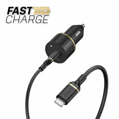 OtterBox Fast Charge Power Delivery Car Charger USB-C 20W with USB-C Cable 3.3ft Black