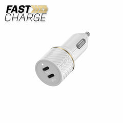OtterBox Premium Car Charger 50W PD/PPS 2-Port USB-C White
