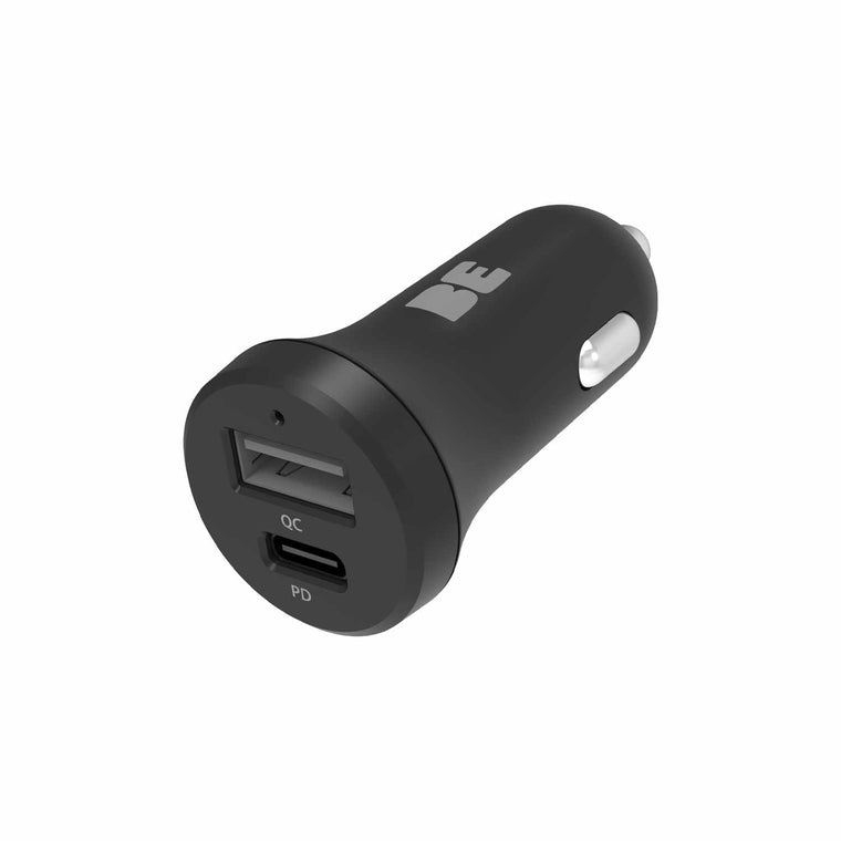 Blu Element 30W Dual Port Car Charger with Power Delivery/PPS Black